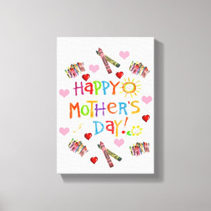 Moederdag Canvas met gerasterd Canvas Afdruk