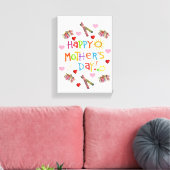 Moederdag Canvas met gerasterd Canvas Afdruk (Insitu (Woonkamer))