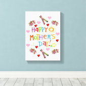 Moederdag Canvas met gerasterd Canvas Afdruk (Insitu (Houten vloer))