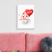 Moederdag Canvas met gerasterd Canvas Afdruk (Insitu (Woonkamer))