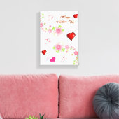 Moederdag Canvas met gerasterd Canvas Afdruk (Insitu (Woonkamer))