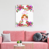 Moederdag Canvas met gerasterd Canvas Afdruk (Insitu (Woonkamer))