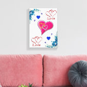 Moederdag Canvas met gerasterd Canvas Afdruk (Insitu (Woonkamer))