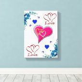 Moederdag Canvas met gerasterd Canvas Afdruk (Insitu (Houten vloer))