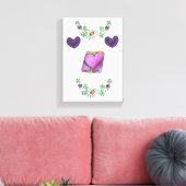 Moederdag Canvas met gerasterd Canvas Afdruk (Insitu (Woonkamer))