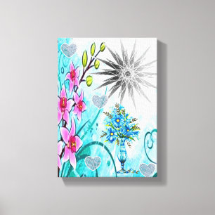 Moederdag Canvas met gerasterd Canvas Afdruk