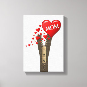 Moederdag Canvas met gerasterd Canvas Afdruk