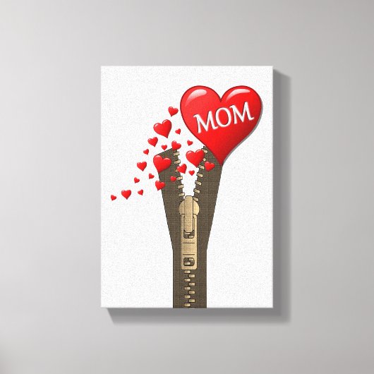 Moederdag Canvas met gerasterd Canvas Afdruk (Voorkant)