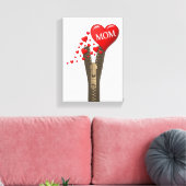 Moederdag Canvas met gerasterd Canvas Afdruk (Insitu (Woonkamer))