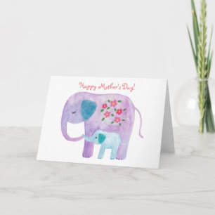 Moederdag Card Elephant Ma Baby Wenskaart Kaart