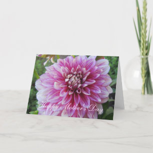 Moederdag Card-Roze Dahlia Kaart