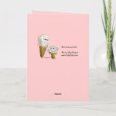 Moederdag Cartoon Ice Cream Cones Wenskaart Kaart (Achterkant)