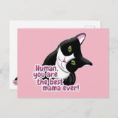 Moederdag Cat Briefkaart (Voorkant / Achterkant)