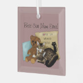 Moederdag Cat Glas Ornament (Voorkant links)