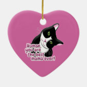 Moederdag Cat Keramisch Ornament (Achterkant)