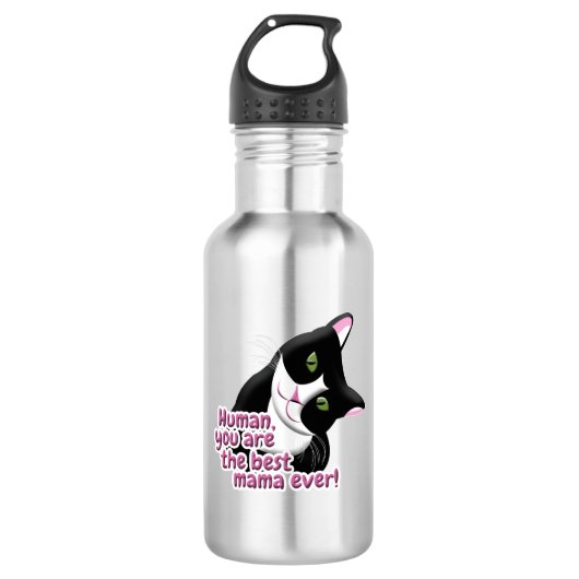 Moederdag Cat Waterfles (Voorkant)