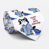 Moederdag Cat's pyjama Stropdas voor zoon of vader (Opgerold)