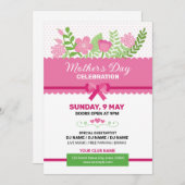 Moederdag Celebration Party Invitation Flyer Kaart (Voorkant / Achterkant)