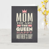 Moederdag-chalkbordstijltekstontwerp Kaart (Gele Bloem)