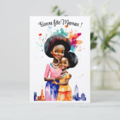 Moederdag - Coll. Afro Aquarelles Kaart (Staand voorkant)