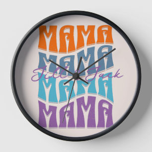 Moederdag Colorful Typography Mama Kinder Name