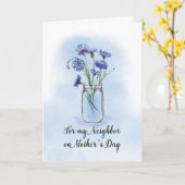 Moederdag Cornflower in Mason Jar Kaart (Gele Bloem)