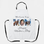 Moederdag Custom 3 Fotocollage Schort (Voorkant)