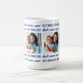 Moederdag Custom 4 Fotocollage Beste MAM ooit Koffiemok (Center)