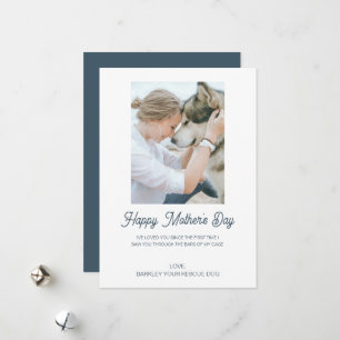 Moederdag Custom Dog Foto van Dog Pet Feestdagenkaart