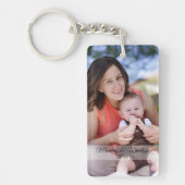 Moederdag Custom Foto & Tekst Sleutelhanger (Voorkant)
