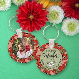 Moederdag Custom Photo Sleutelhanger
