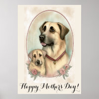 Moederdag Cute Anatolian Shepherd Dog mama