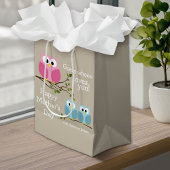 Moederdag - Cute Owls - Wie houdt van u Medium Cadeauzakje