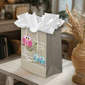 Moederdag - Cute Owls - Wie houdt van u Medium Cadeauzakje