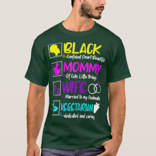 Moederdag Cute Vegan Black Mam T-shirt