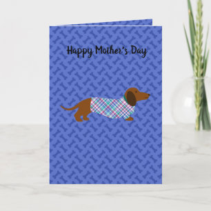 Moederdag Dachshund Card Kaart