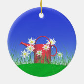 Moederdag Daisies and Watering Can Keramisch Ornament (Achterkant)