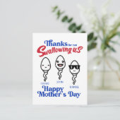 Moederdag Dank Je Niet Voor Het Opslokken Van Ons Briefkaart (Staand voorkant)