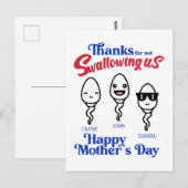 Moederdag Dank Je Niet Voor Het Opslokken Van Ons Briefkaart (Voorkant / Achterkant)