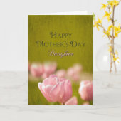 Moederdag Daughter - Tulpen Kaart (Gele Bloem)