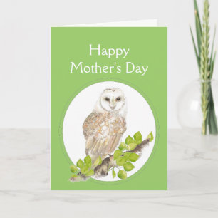 Moederdag die van je houdt, Cute Barn Owl Kaart