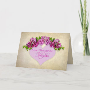 MOEDERDAG - Dochter - Elegance w/Lilacs/Heart Kaart