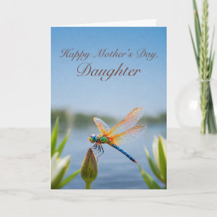 Moederdag Dochter Libelle op Lelieknop Kaart