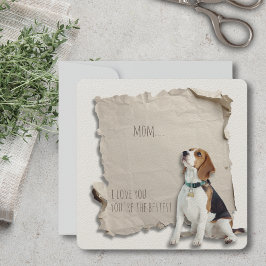 Moederdag Dog Mam Custom Beagle Kaart