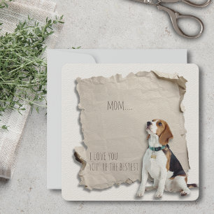 Moederdag Dog Mam Custom Beagle Kaart
