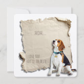 Moederdag Dog Mam Custom Beagle Kaart (Voorkant)