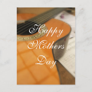 Moederdag Eenvoudige Elegante Gitaar Briefkaart
