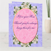 Moederdag Elegant  Mooi Bedankkaart (Achterkant)