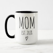 Moederdag | Elegante Script Moeder Aangepaste Name Mok (Links)