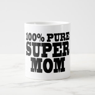 moederdag en moeders: 100% pure Super Mam Extra Grote Beker